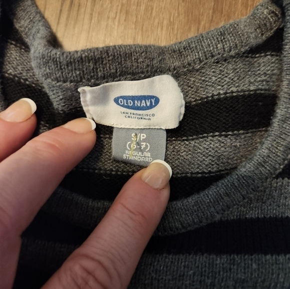 OLD Navy Gray And Black Ooh La La Sweater Dress Size 6/7 Paris - Picture 3 of 4